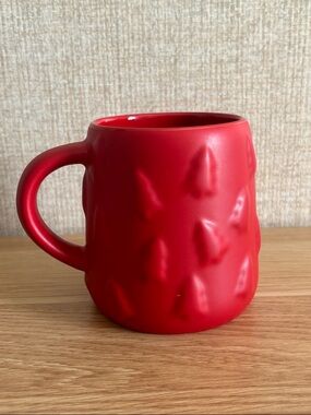 Bay‎ Island Red Textured Ceramic Coffee Mug
